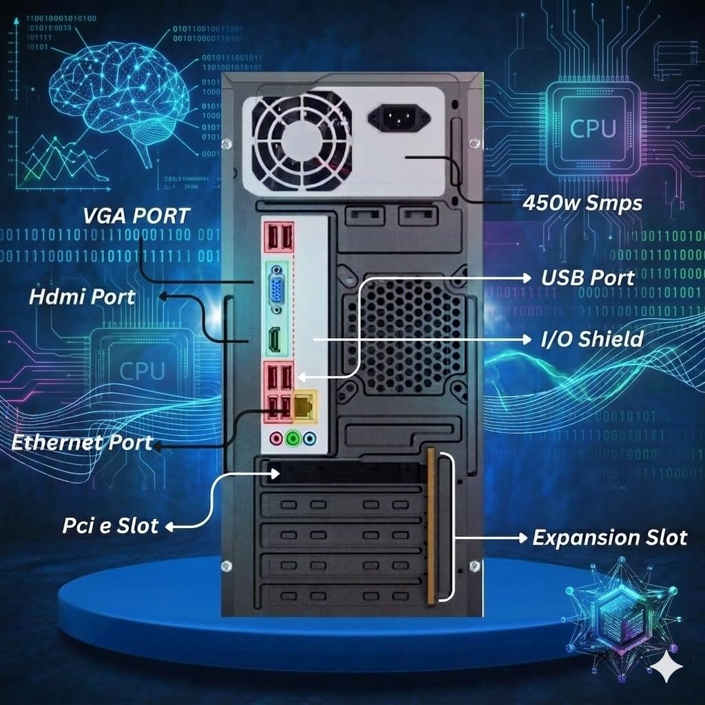 CAGBOLT Assembled i7 Desktop PC | Core i7-4770/4790 4th Gen | 16GB RAM | 512GB SSD | 5G WiFi & Bluetooth | HDMI | VGA | Ethernet | USB 3.0 | Windows 11 Pro | Office 2024 | 2 Years Warranty